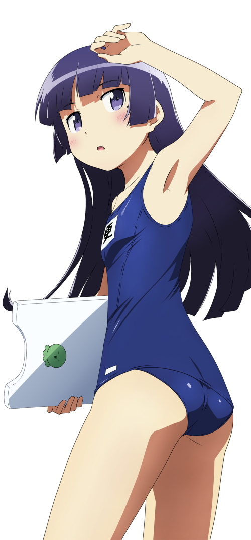 yande.re-184847-gokou_ruri-ore_no_imouto_ga_konnani_kawaii_wake_ga_nai-school_swimsuit-swimsuits-transparent_png-vector_trace.png